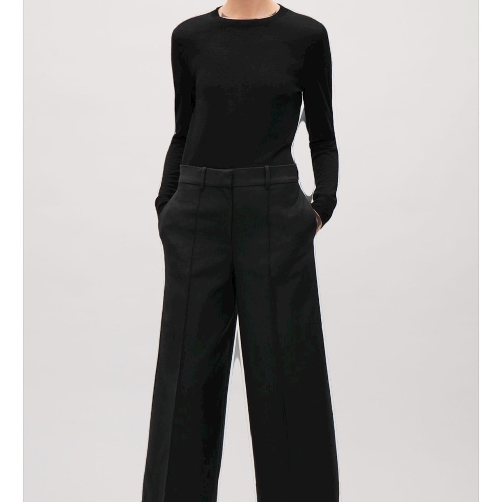 COS WIDE-LEG PANTS BLACK size 6
